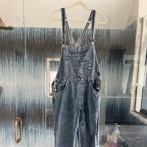 Free People Denim Overalls
